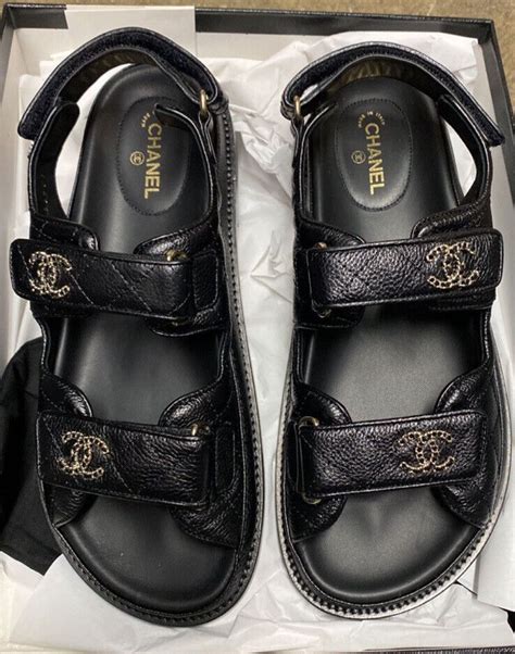 chanel sandal flat|Chanel wedge sandals 2022.